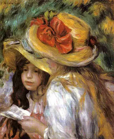 Two Young Girls Reading Pierre-Auguste Renoir